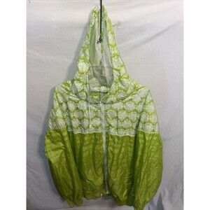 Live Mechanics Women’s Full Zip Hoodie Size 4XL Green White Outdoors Athleisure